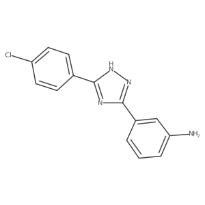 3-[5-(4-chlorophenyl)-1H-1,2,4-triazol-3-yl]aniline Structure