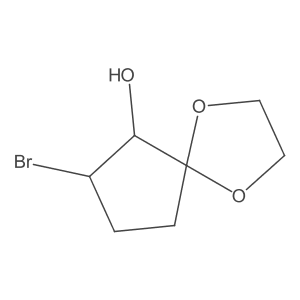 7-Bromo-1,4-dioxaspiro[4.4]nonan-6-ol Structure