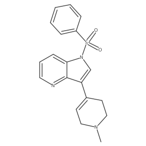1-(Phenylsulfonyl)-3-(1,2,3,6-tetrahydro-1-methyl-4-pyridinyl)-1H-pyrrolo[3,2-b]pyridine结构式