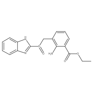 Benzoic acid,2-amino-3-[(1h-benzimidazol-2-ylsulfinyl)methyl]-,ethyl ester结构式