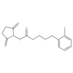 2,5-Dioxopyrrolidin-1-yl 3-((2-fluorobenzyl)oxy)propanoate结构式