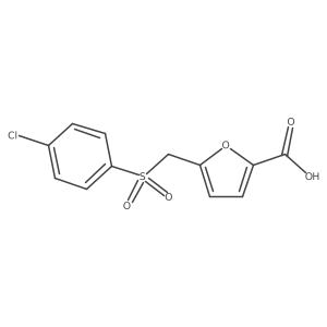 5-{[(4-Chlorophenyl)sulfonyl]methyl}furan-2-carboxylic acid结构式