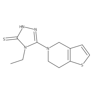 3H-1,2,4-Triazole-3-thione, 5-(6,7-dihydrothieno[3,2-c]pyridin-5(4H)-yl)-4-ethyl-2,4-dihydro- Structure