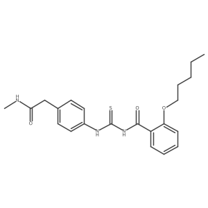 N-Methyl-4-[[[[2-(pentyloxy)benzoyl]amino]thioxomethyl]amino]benzeneacetamide Structure