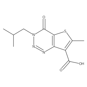 3-Isobutyl-6-methyl-4-oxo-3,4-dihydrothieno[3,2-d][1,2,3]triazine-7-carboxylic acid结构式