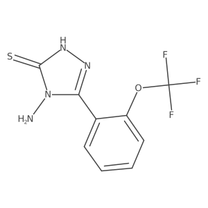 4-Amino-5-(2-trifluoromethoxy-phenyl)-4H-[1,2,4]triazole-3-thiol结构式