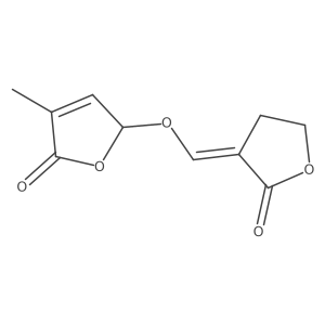 4-methyl-2-[(E)-(2-oxooxolan-3-ylidene)methoxy]-2H-furan-5-one Structure