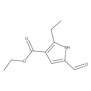 ethyl 2-ethyl-5-formyl-1H-pyrrole-3-carboxylate结构式