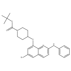 Tert-butyl 4-(2-anilino-6-bromoquinazolin-8-yl)oxypiperidine-1-carboxylate Structure