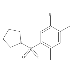 1-[(5-Bromo-2,4-dimethylphenyl)sulfonyl]pyrrolidine Structure