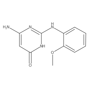 6-amino-2-[(2-methoxyphenyl)amino]pyrimidin-4(3H)-one结构式