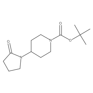 tert-Butyl 4-(2-oxopyrrolidin-1-yl)piperidine-1-carboxylate Structure