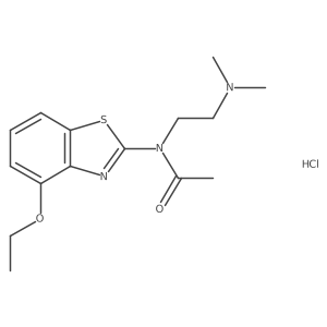 N-(2-(dimethylamino)ethyl)-N-(4-ethoxybenzo[d]thiazol-2-yl)acetamide hydrochloride结构式