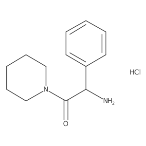 (2S)-2-amino-2-phenyl-1-(piperidin-1-yl)ethan-1-one hydrochloride Structure