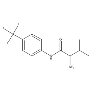 (2S)-2-amino-3-methyl-N-[4-(trifluoromethyl)phenyl]butanamide结构式