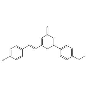 (5R)-3-[(1E)-2-(4-Chlorophenyl)ethenyl]-5-(4-methoxyphenyl)-2-cyclohexen-1-one Structure