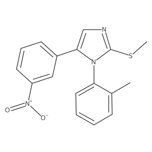 2-(methylthio)-5-(3-nitrophenyl)-1-(o-tolyl)-1H-imidazole Structure