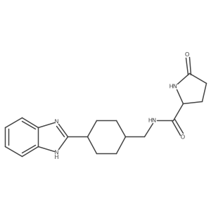 N-((4-(1H-benzo[d]imidazol-2-yl)cyclohexyl)methyl)-5-oxopyrrolidine-2-carboxamide Structure