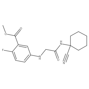 Methyl 5-({[(1-cyanocyclohexyl)carbamoyl]methyl}amino)-2-fluorobenzoate Structure