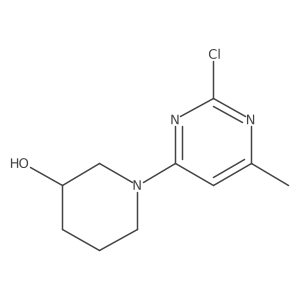 1-(2-Chloro-6-methylpyrimidin-4-yl)piperidin-3-ol结构式