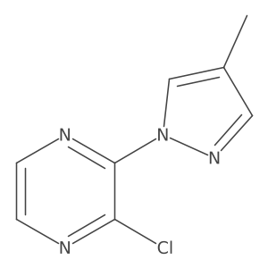 2-Chloro-3-(4-methyl-1H-pyrazol-1-yl)pyrazine Structure