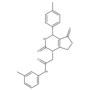 2-(2,5-dioxo-4-(p-tolyl)-3,4-dihydrofuro[3,4-d]pyrimidin-1(2H,5H,7H)-yl)-N-(m-tolyl)acetamide Structure