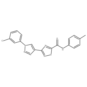 3-[1-(3-chlorophenyl)-1H-1,2,3-triazol-4-yl]-N~5~-(4-methylphenyl)-1,2,4-oxadiazole-5-carboxamide结构式