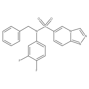 N-benzyl-N-(3,4-difluorophenyl)-[1,2,4]triazolo[4,3-a]pyridine-6-sulfonamide结构式