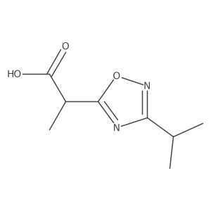 2-(3-Isopropyl-[1,2,4]oxadiazol-5-YL)-propionicacid Structure