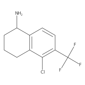 (S)-5-Chloro-6-(trifluoromethyl)-1,2,3,4-tetrahydronaphthalen-1-amine结构式