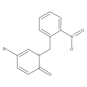 2(1H)-Pyridinone, 5-bromo-1-[(2-nitrophenyl)methyl]- Structure