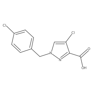 4-chloro-1-[(4-chlorophenyl)methyl]-1H-pyrazole-3-carboxylic acid Structure