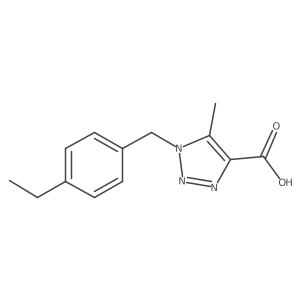 1-[(4-ethylphenyl)methyl]-5-methyl-1H-1,2,3-triazole-4-carboxylic acid结构式