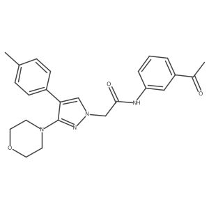 N-(3-acetylphenyl)-2-(3-morpholino-4-(p-tolyl)-1H-pyrazol-1-yl)acetamide结构式