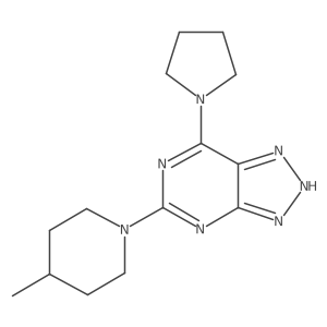 5-(4-methylpiperidin-1-yl)-7-(pyrrolidin-1-yl)-3H-[1,2,3]triazolo[4,5-d]pyrimidine结构式