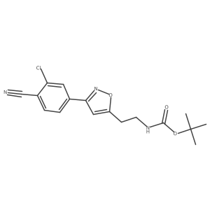 tert-Butyl (2-(3-(3-chloro-4-cyanophenyl)isoxazol-5-yl)ethyl)carbamate结构式