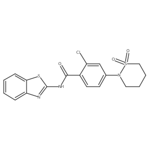 N-(1,3-benzothiazol-2-yl)-2-chloro-4-(1,1-dioxido-1,2-thiazinan-2-yl)benzamide Structure