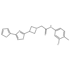 N-(3-chloro-4-methylphenyl)-2-(3-(3-(thiophen-2-yl)-1,2,4-oxadiazol-5-yl)azetidin-1-yl)acetamide Structure