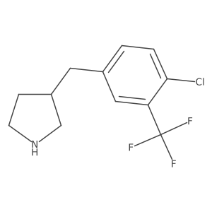 3-{[4-Chloro-3-(trifluoromethyl)phenyl]methyl}pyrrolidine Structure