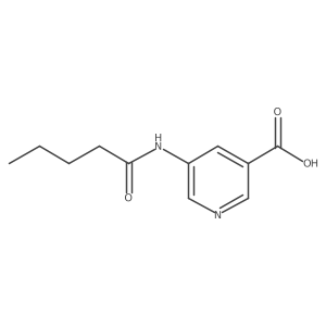5-[(1-Oxopentyl)amino]-3-pyridinecarboxylic acid结构式