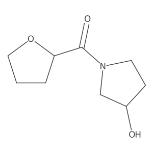 1-(Oxolane-2-carbonyl)pyrrolidin-3-ol结构式