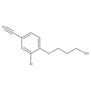 3-Bromo-4-(3-hydroxypropoxy)benzonitrile结构式