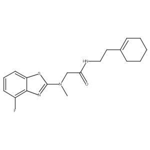 N-(2-(cyclohex-1-en-1-yl)ethyl)-2-((4-fluorobenzo[d]thiazol-2-yl)(methyl)amino)acetamide Structure