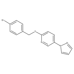 3-((4-bromobenzyl)thio)-6-(1H-pyrazol-1-yl)pyridazine Structure