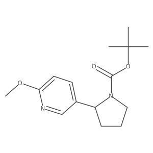 tert-Butyl 2-(6-methoxypyridin-3-yl)pyrrolidine-1-carboxylate结构式
