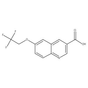 6-(2,2,2-Trifluoroethoxy)quinoline-3-carboxylic acid结构式