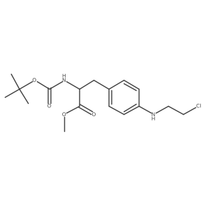 Methyl (S)-2-((tert-butoxycarbonyl)amino)-3-(4-((2-chloroethyl)amino)phenyl)propanoate Structure