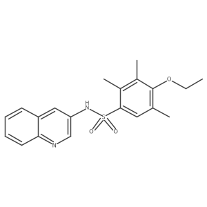 4-ethoxy-2,3,5-trimethyl-N-(3-quinolinyl)benzenesulfonamide结构式