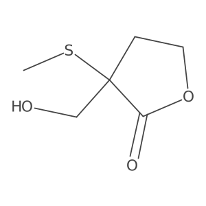 2(3H)-Furanone, dihydro-3-(hydroxymethyl)-3-(methylthio)-, (3S)-结构式