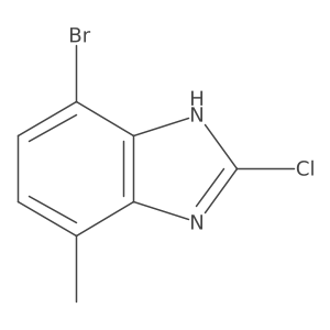 4-Bromo-2-chloro-7-methyl-1H-benzo[d]imidazole结构式